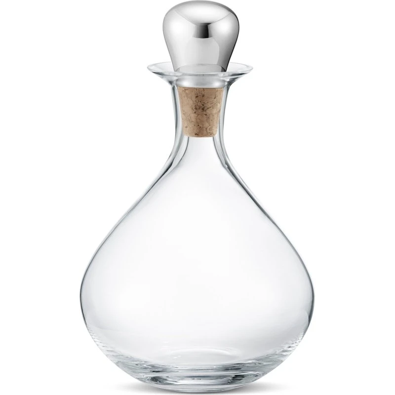 Georg Jensen Sky vinkaraffel 145 cl – krystal med stålprop