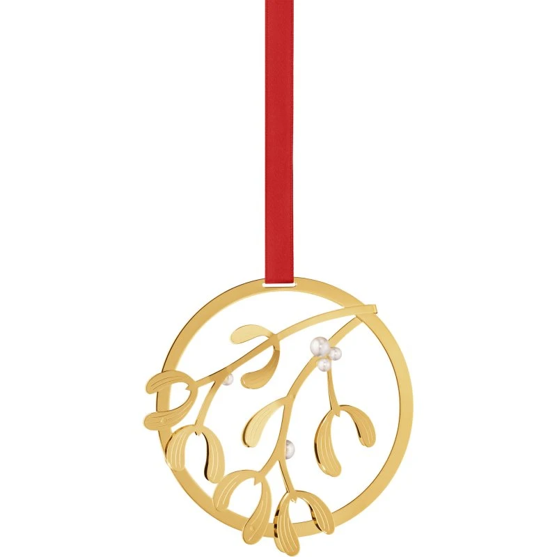 Georg Jensen Mistelten Juleuro, 18 kt guld