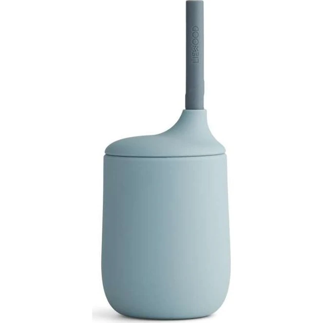 Liewood Ellis tudkop m. låg og sugerør 23 cl – Sea Blue/Blue Wave