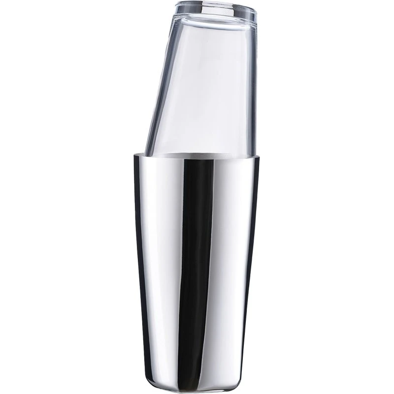 Zone Rocks Boston-shaker, stål & glas (poleret)