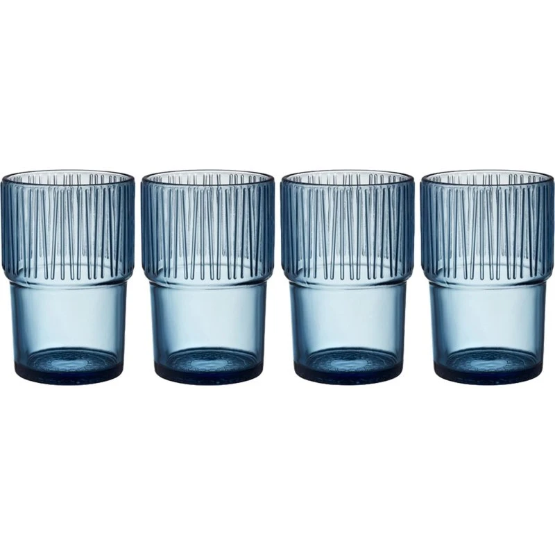 Bitz Kusintha caféglas 38 cl, blå - 4 stk.