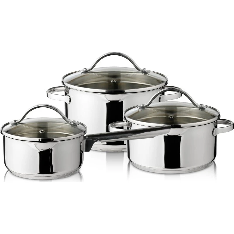 Funktion Grydesæt 6 dele 18/8 stål (1,25/2,0/3,0 l)