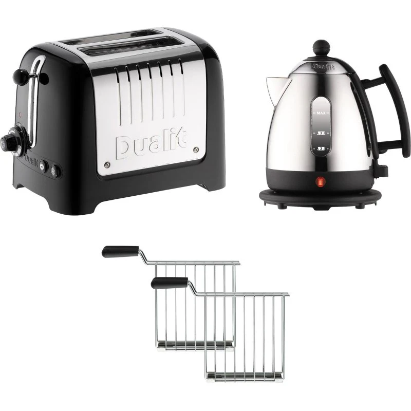 Dualit Elkedel 1 L + brødrister 2 skiver, sort
