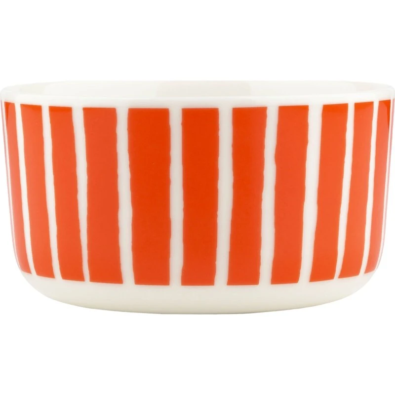 Marimekko Oiva Piccolo skål 50 cl, hvid/orange