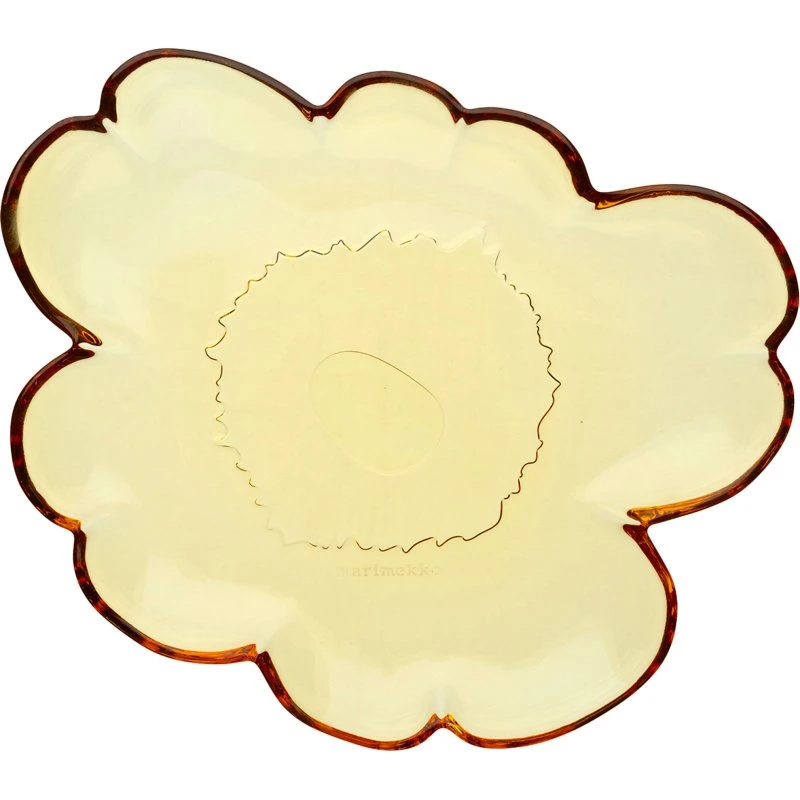 Marimekko Unikko glastallerken 20 cm, rav