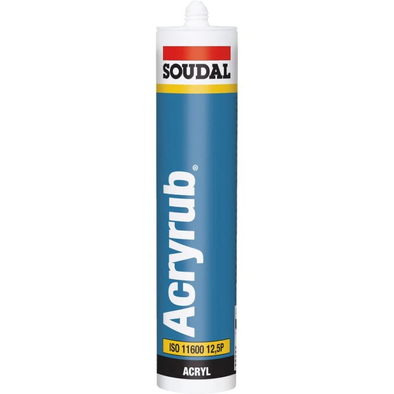 SOUDAL Acryrub 310 ml akrylfuge - frostsikker, grå