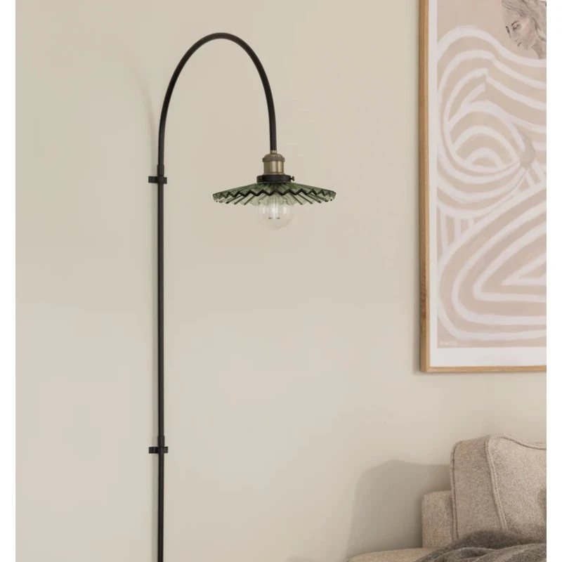 Globen Lighting Cobbler 150 væglampe, grøn glas