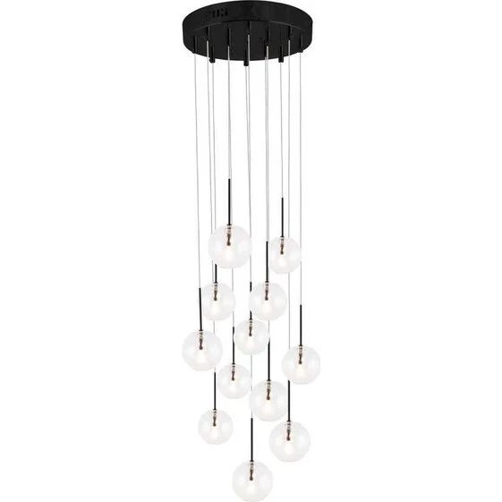 Globen Lighting Skyfall pendel Clear/Black