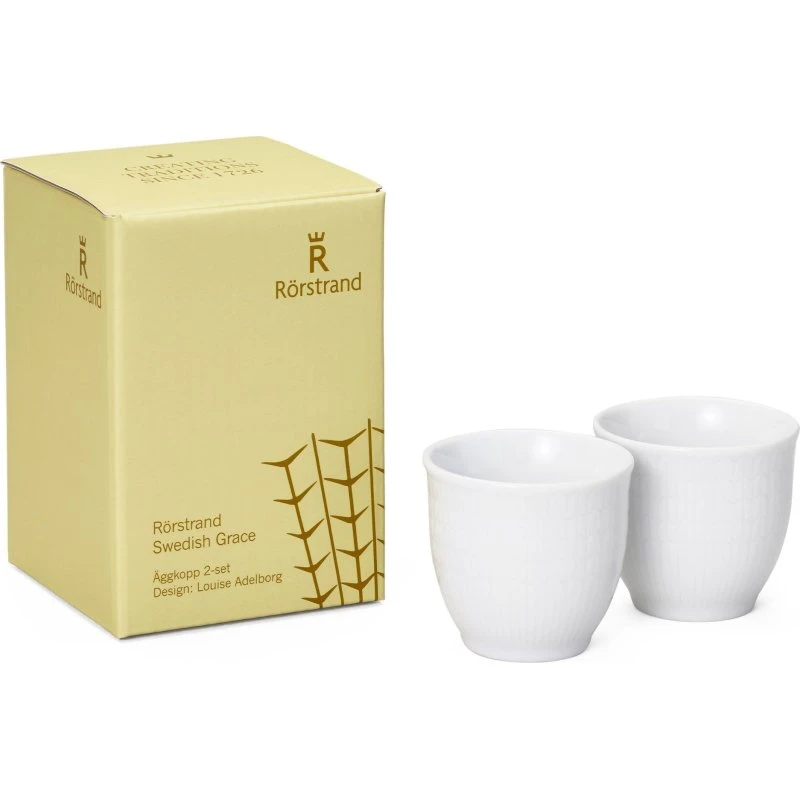 Rörstrand Swedish Grace æggebæger 2-pak, Sne