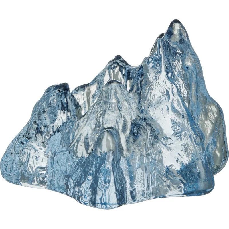 Kosta Boda The Rock fyrfadsstage 9,1 cm isblå