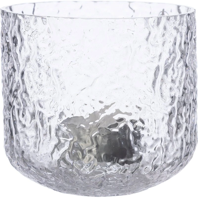 ERNST fyrfadsstage mønstret glas Ø10×9 cm