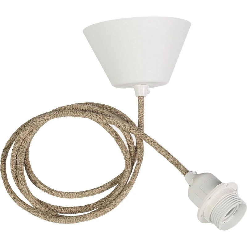 Watt & Veke loftsophæng E27 beige, stofledning 2 m