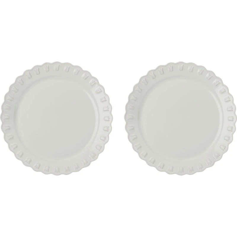 PotteryJo Tulipa tallerken Ø26 cm, 2-pak – hvid