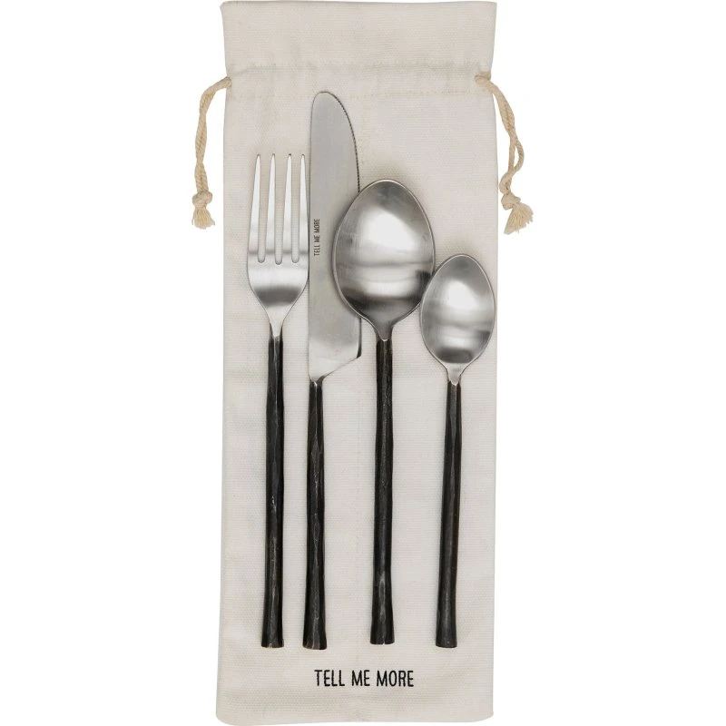 Tell Me More Bestiksæt 4 dele – håndsmedet stål