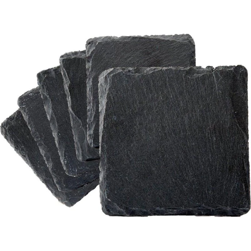 Dorre Skiffer glasbrikker 6 stk. - sort