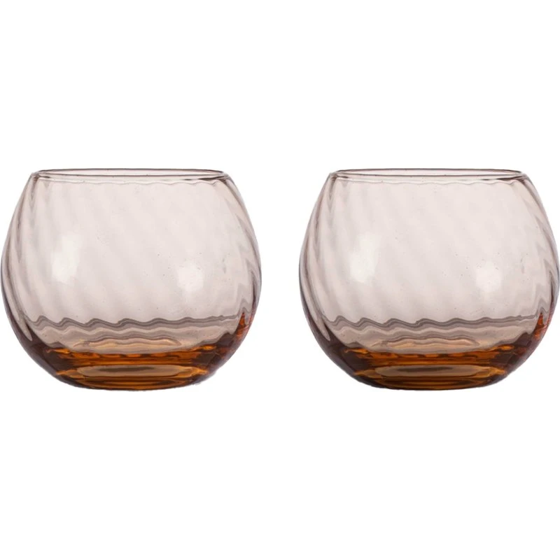 Byon Opacity vandglas 22 cl, fersken, 2-pak