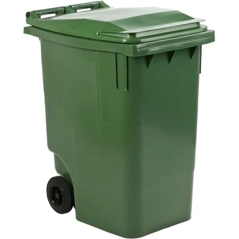 Mini affaldscontainer 360 L, grøn, UV-resistent