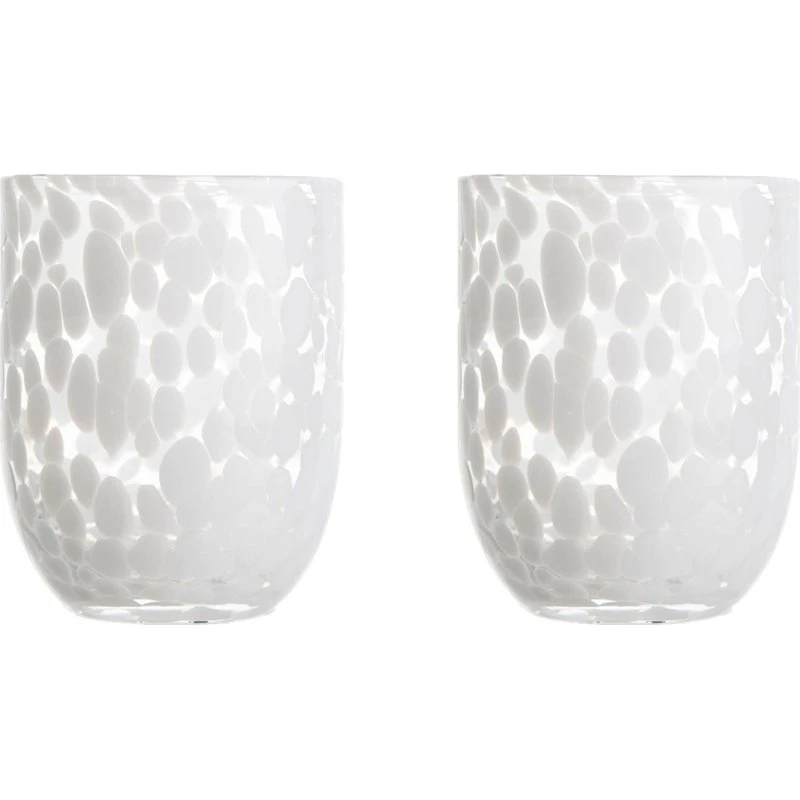 Byon Messy vandglas 30 cl 2-pak, hvid