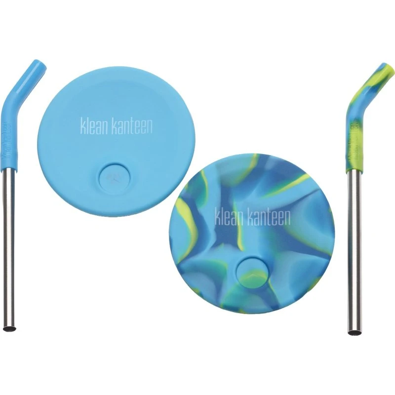 Klean Kanteen Kid Cup sugerørslåg 296 ml, 2-pak (Blue Tie Dye)