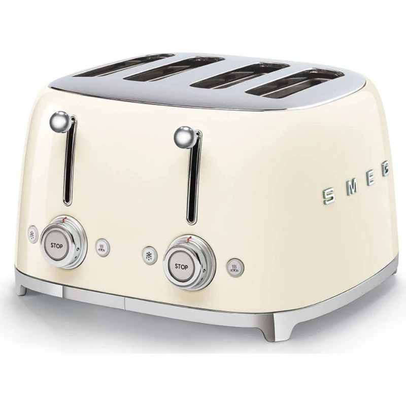 Smeg TSF03 Brødrister 4 skiver, 2000W - Creme