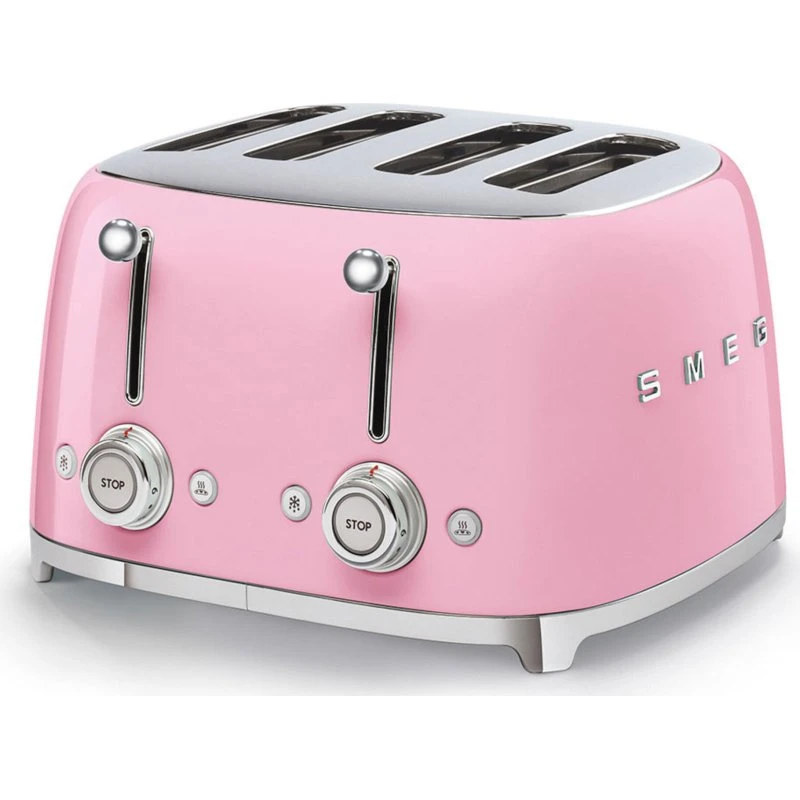 Smeg TSF03 brødrister 4 skiver - rosa