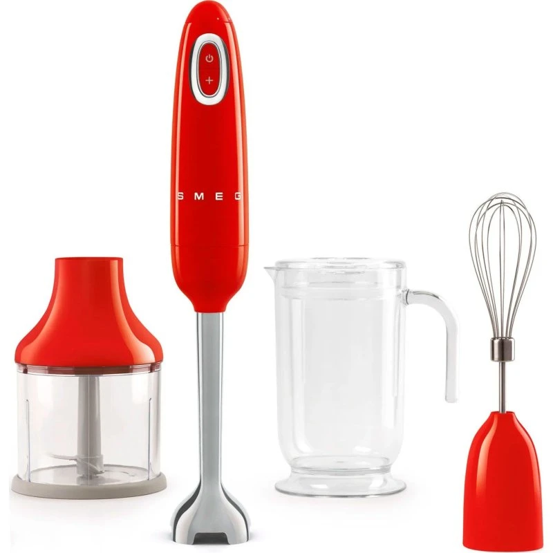 Smeg HBF02RDEU stavblender 50's rød (4 dele)