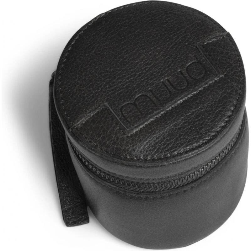 Muud Helsinki XL læderetui, rund (9,5×8,5 cm)