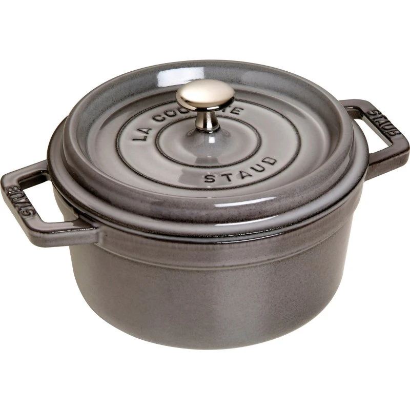 Staub La Cocotte rund 20 cm, 2,2 L - grafitgrå