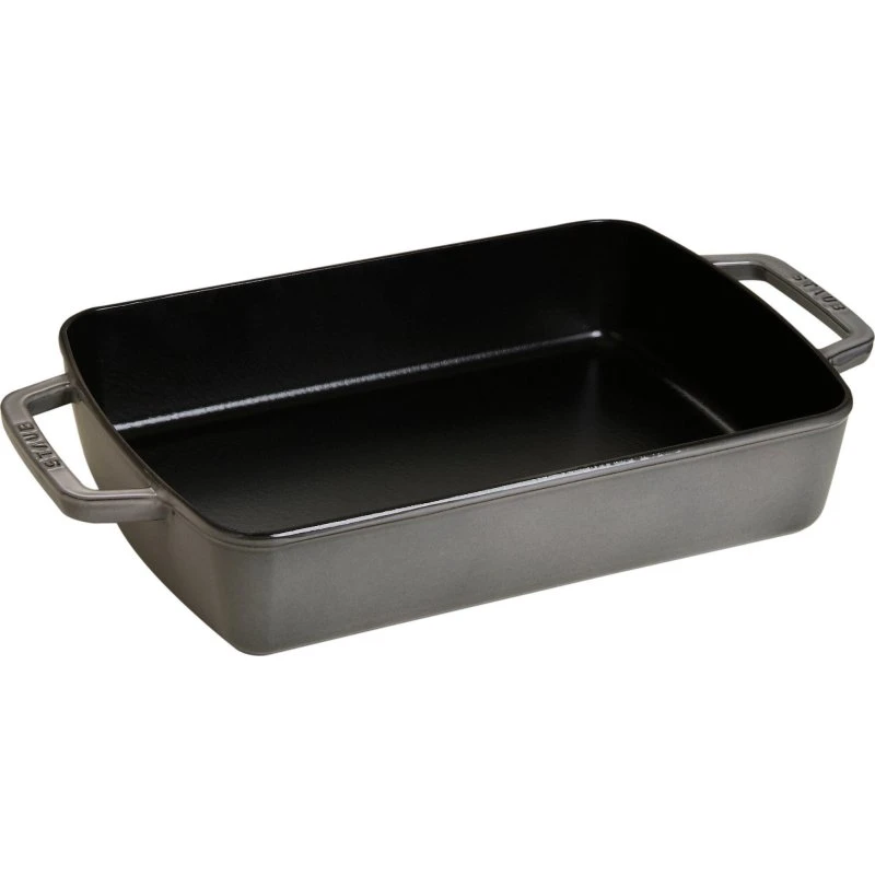 Staub La Cocotte ovnfast fad 30x20 cm, grafitgrå
