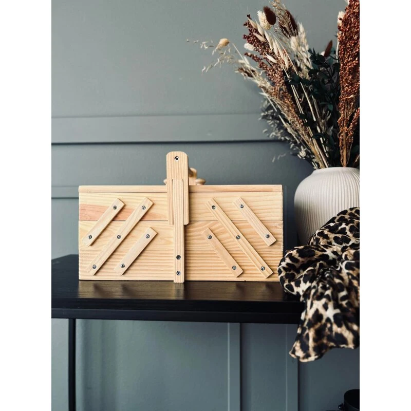 Excellent Houseware 784610430 sykasse i fyr 30 x 17,5 x 19 cm, beige