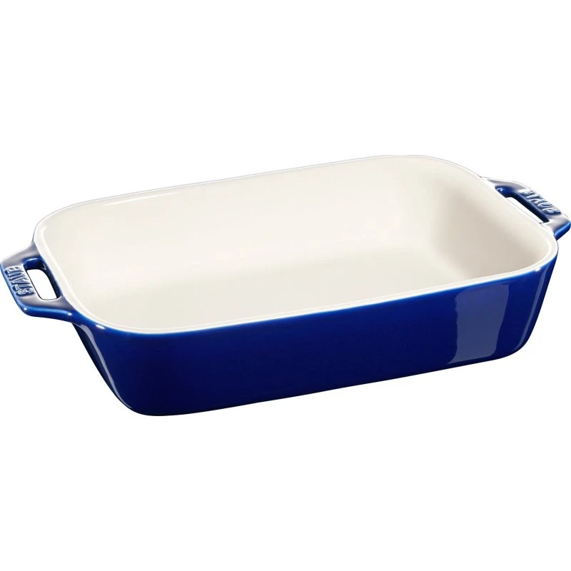 Staub Rektangulær Ovnform 27 x 20 cm Blå