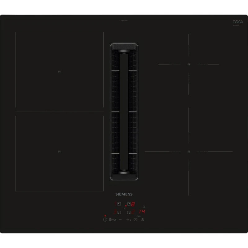 Siemens iQ300 induktionskogeplade med indbygget emhætte 60 cm