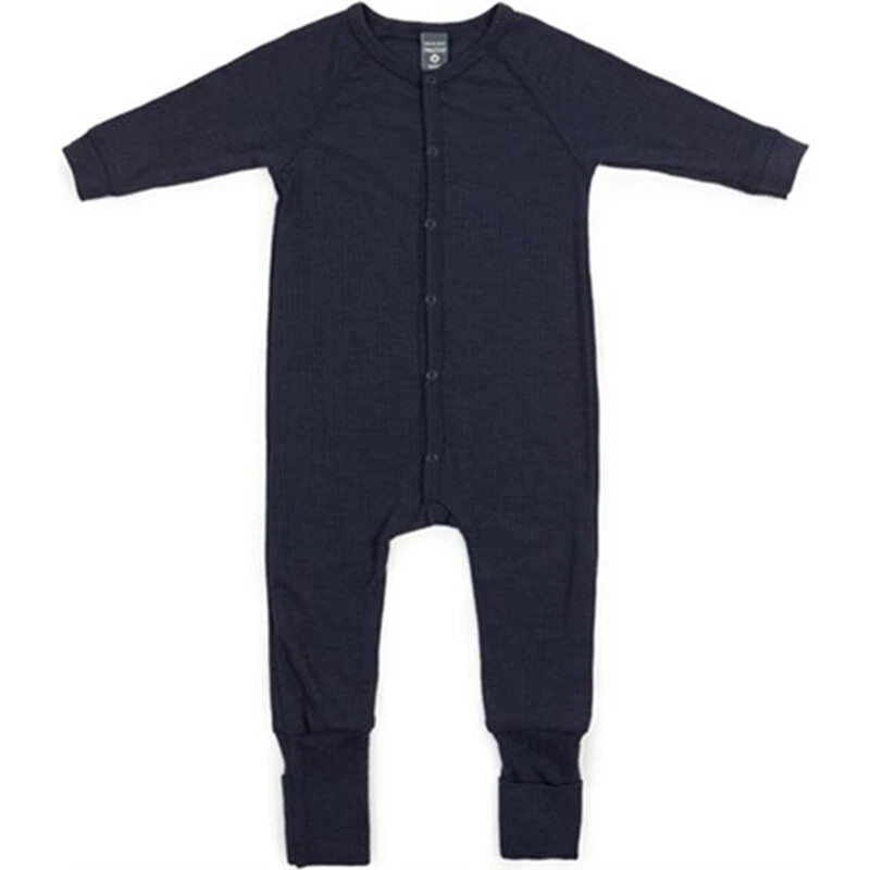 Smallstuff Merino Uld Drop-Needle Natdragt Navy