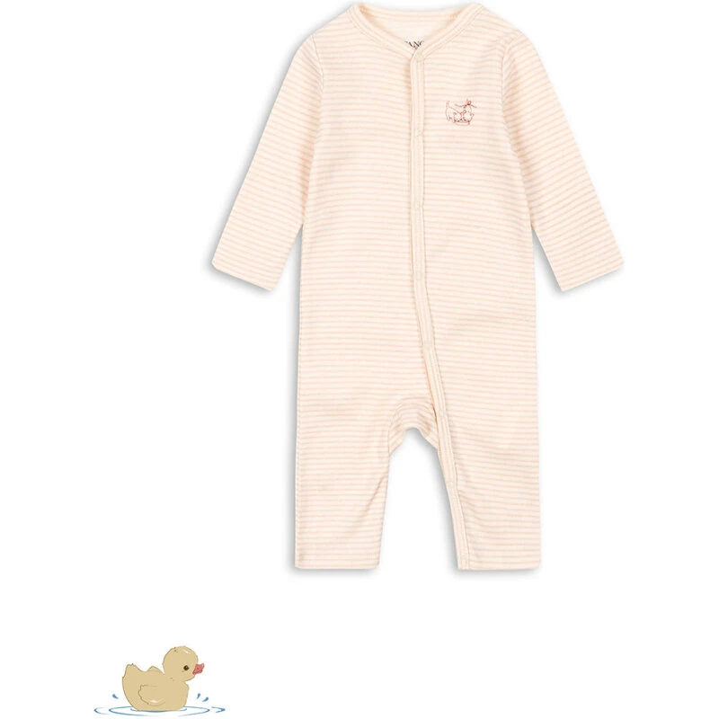 Konges Sløjd Fio heldragt Tea Stripe Gray Dawn (100% øko)