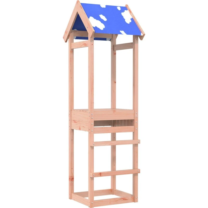 Legetårn i massiv Douglas træ 52,5×46,5×195 cm – Brun