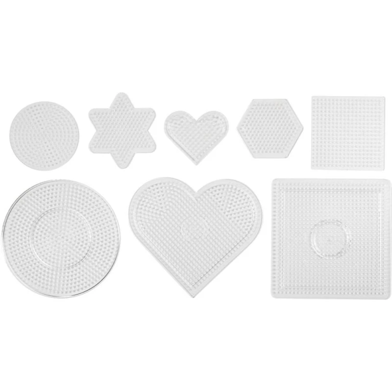 Nabbi Perleplader, transparente midi 7–15 cm, 8 stk