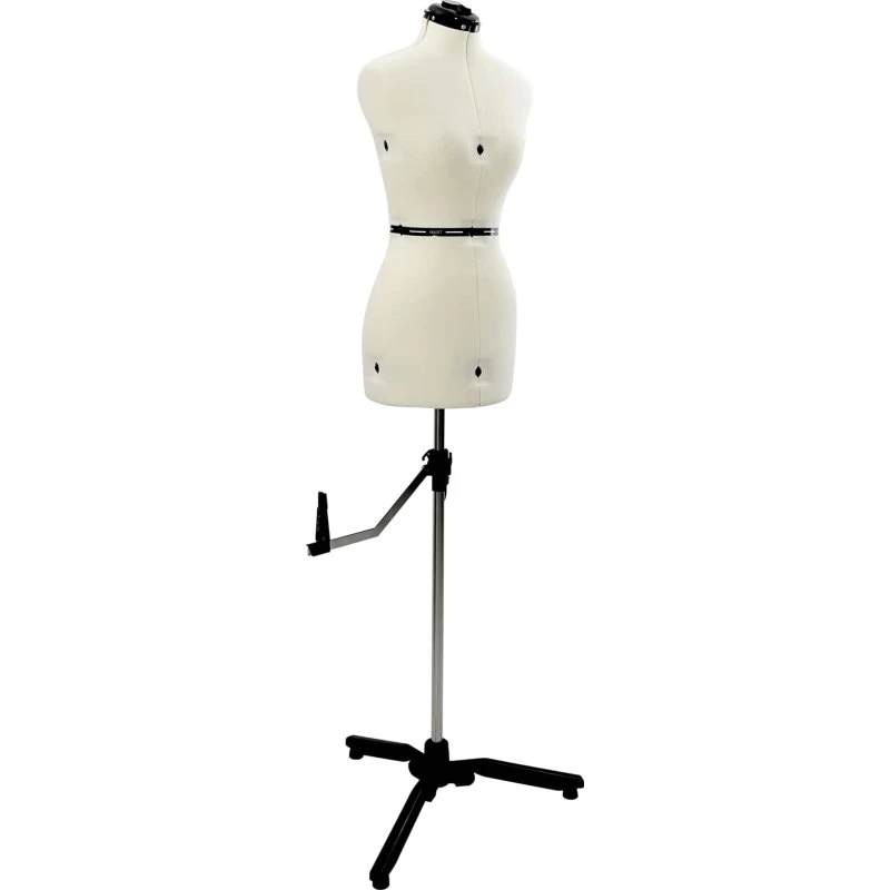 Justerbar damekjoleform i creme fløjl - str. S