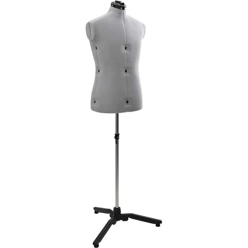 Justerbar damekjoleform i stof, grå 37.5-45.5 tommer