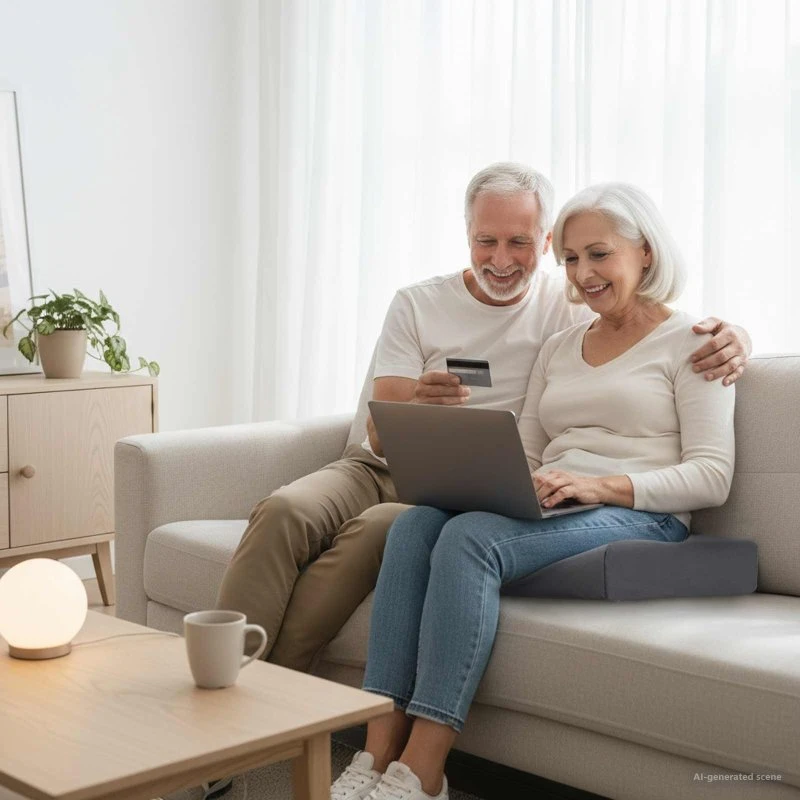 Sædehynde Grå 40x40x10 cm – Blød siddepude