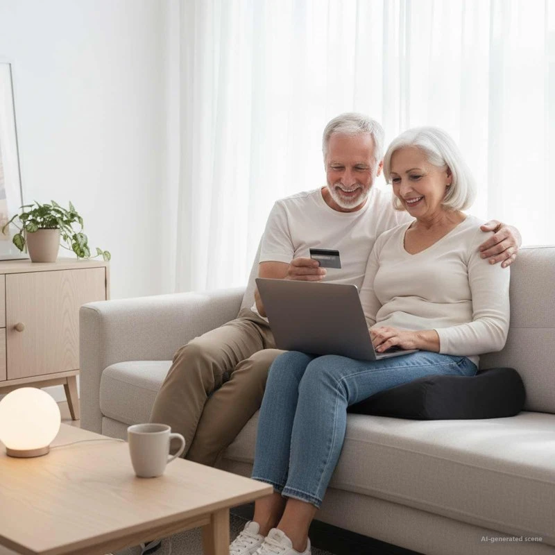 Kileformet sædehynde i velour - Sort 40x40x13 cm