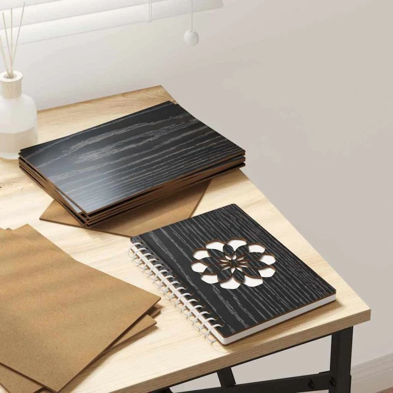 Dekorpaneler i konstrueret træ, 12 stk – Sort eg 21x30 cm