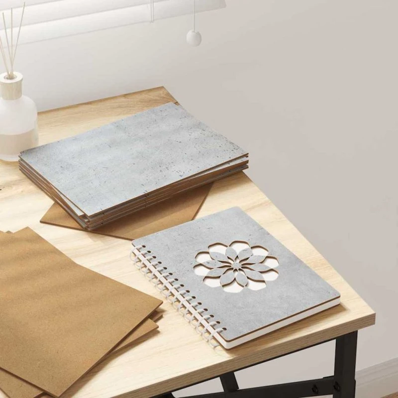 Dekorpaneler 150 stk Betongrå 21x30 cm (konstrueret træ)