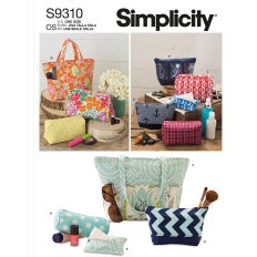 Simplicity 9310: Snitmønster til kosmetikpung og toilettaske