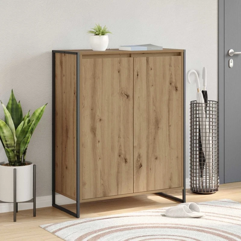 Sko skab Artisan eg 79x36x100 cm – industrielt og robust