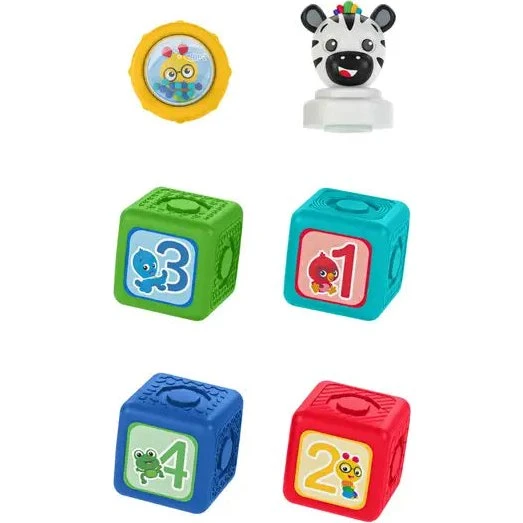 Baby Einstein Add & Stack magnetiske aktivitetsklodser, 6 stk (ca. 8 cm)