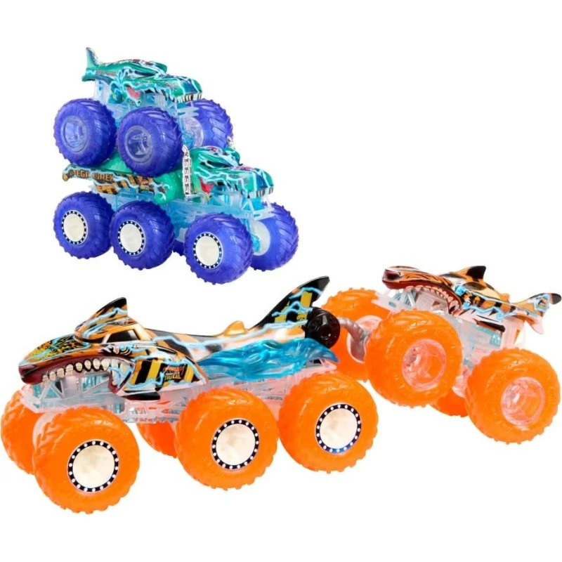 Hot Wheels Monster Trucks Power Smashers 1:64 – Tiger Shark & Mega-Wrex