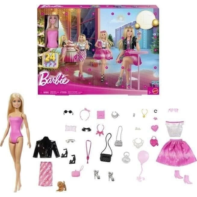 Barbie Adventskalender med 24 dele og tilbehør (JFL63)