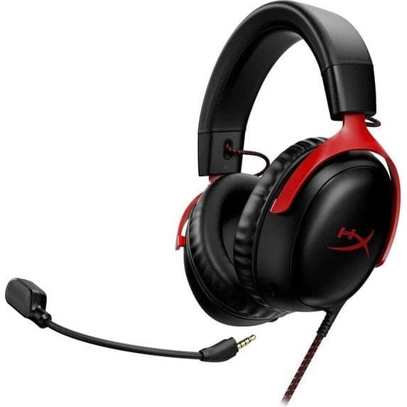 HyperX Cloud III kablet gamingheadset, sort/rød