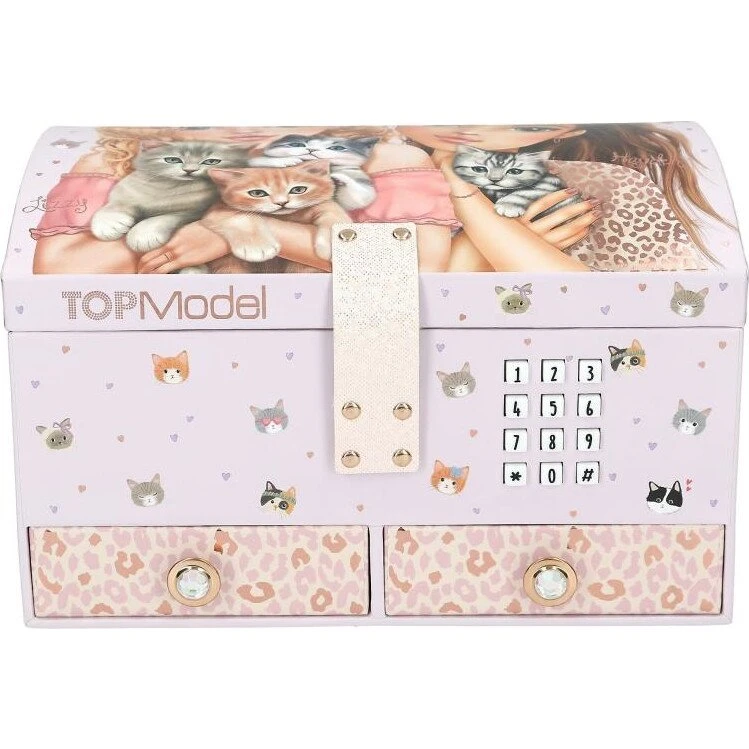 TOPModel Big Smykkeskrin Cat Love med kode og musik – Rosa