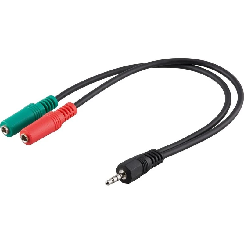Goobay 3,5 mm 4-pol adapter til PC-headset, 30 cm